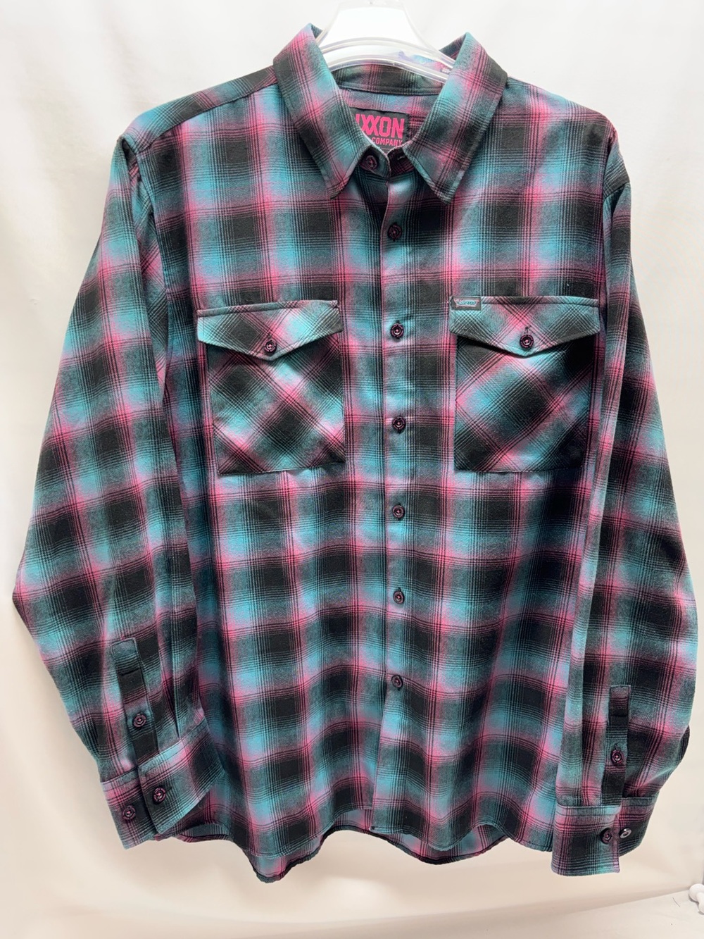 Dixxon Flannel Co. Shreddy Men’s XXL Pink/Teal Plaid Long Sleeve Flannel EUC